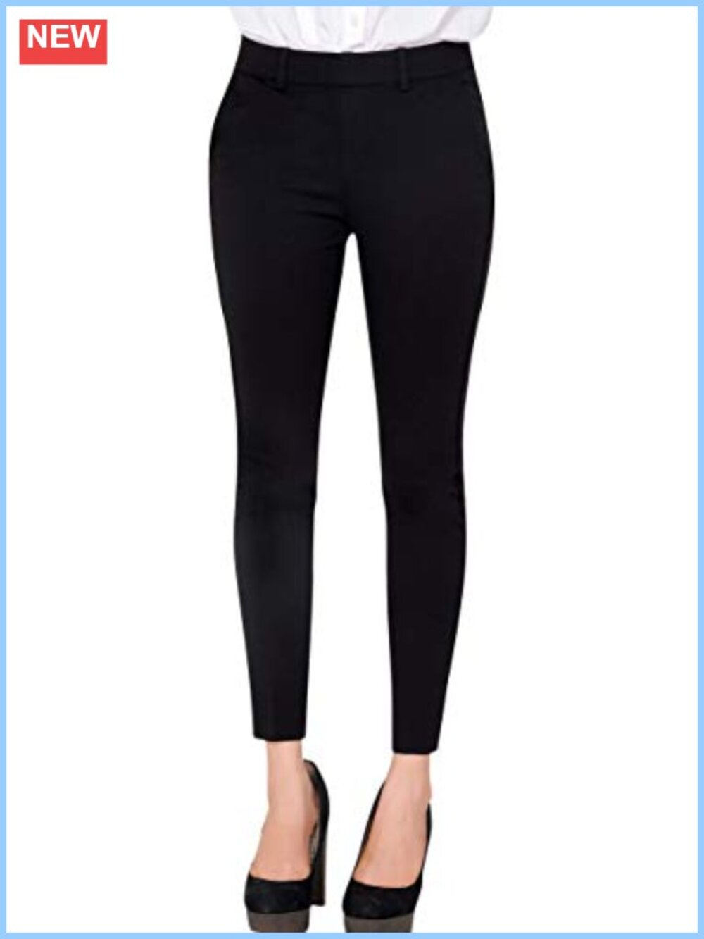 Pull On Stretch Yoga Dress Work Pants Slim Fit Ponte Business